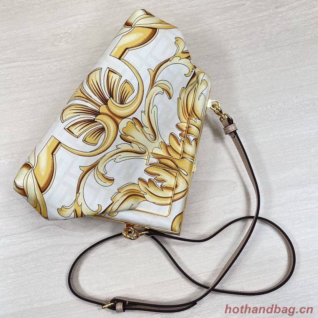 Fendi First Small Fendace White printed silk bag 8BP129 Fendi First Small Fendace White printed silk bag 8BP129