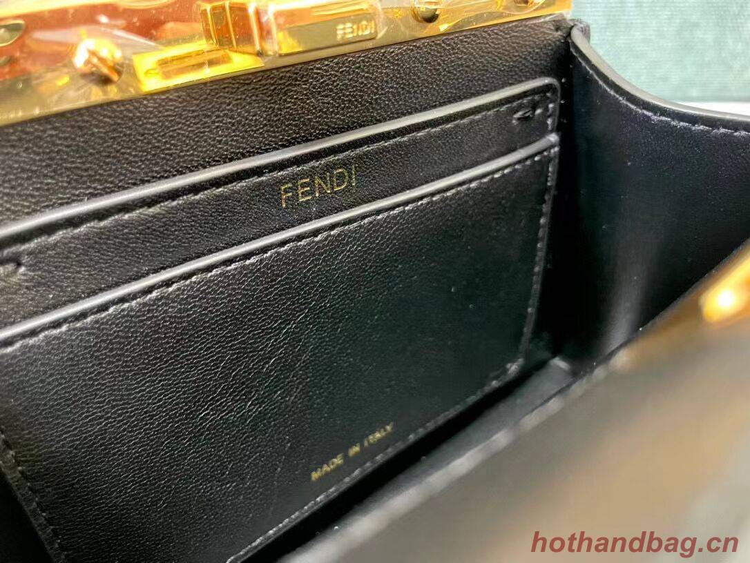 Fendi Peekaboo ISeeU mini leather bag 8BR3118 black Fendi Peekaboo ISeeU mini leather bag 8BR3118 black