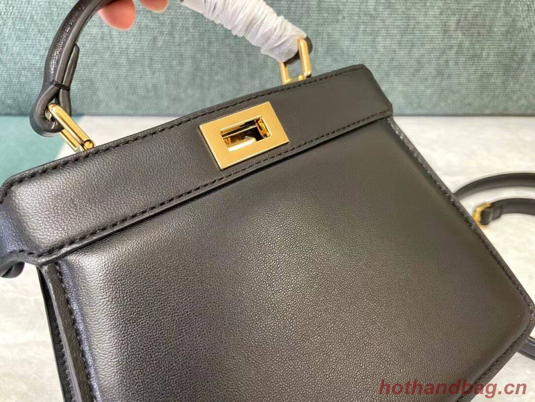 Fendi Peekaboo ISeeU mini leather bag 8BR3118 black Fendi Peekaboo ISeeU mini leather bag 8BR3118 black