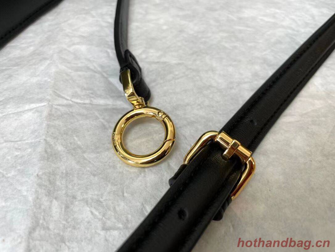 Fendi Peekaboo ISeeU mini leather bag 8BR3118 black Fendi Peekaboo ISeeU mini leather bag 8BR3118 black