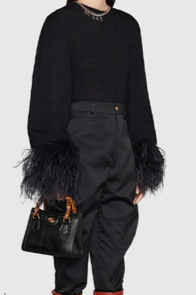 Gucci Diana lizard mini bag 675800 black Gucci Diana lizard mini bag 675800 black