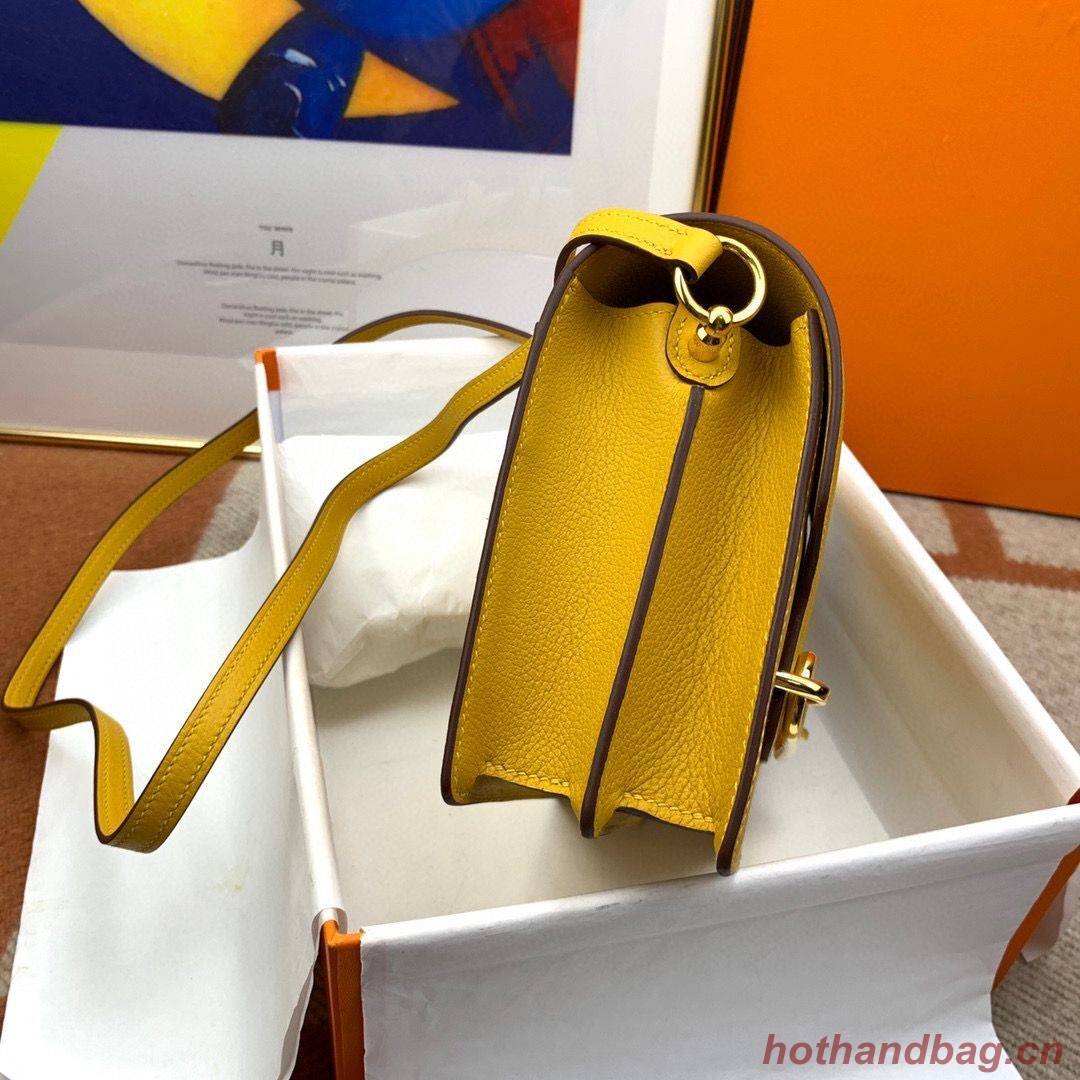 Hermes Roulis 19cm Evercolor 9D H9003 Yellow Gold Hermes Roulis 19cm Evercolor 9D H9003 Yellow Gold
