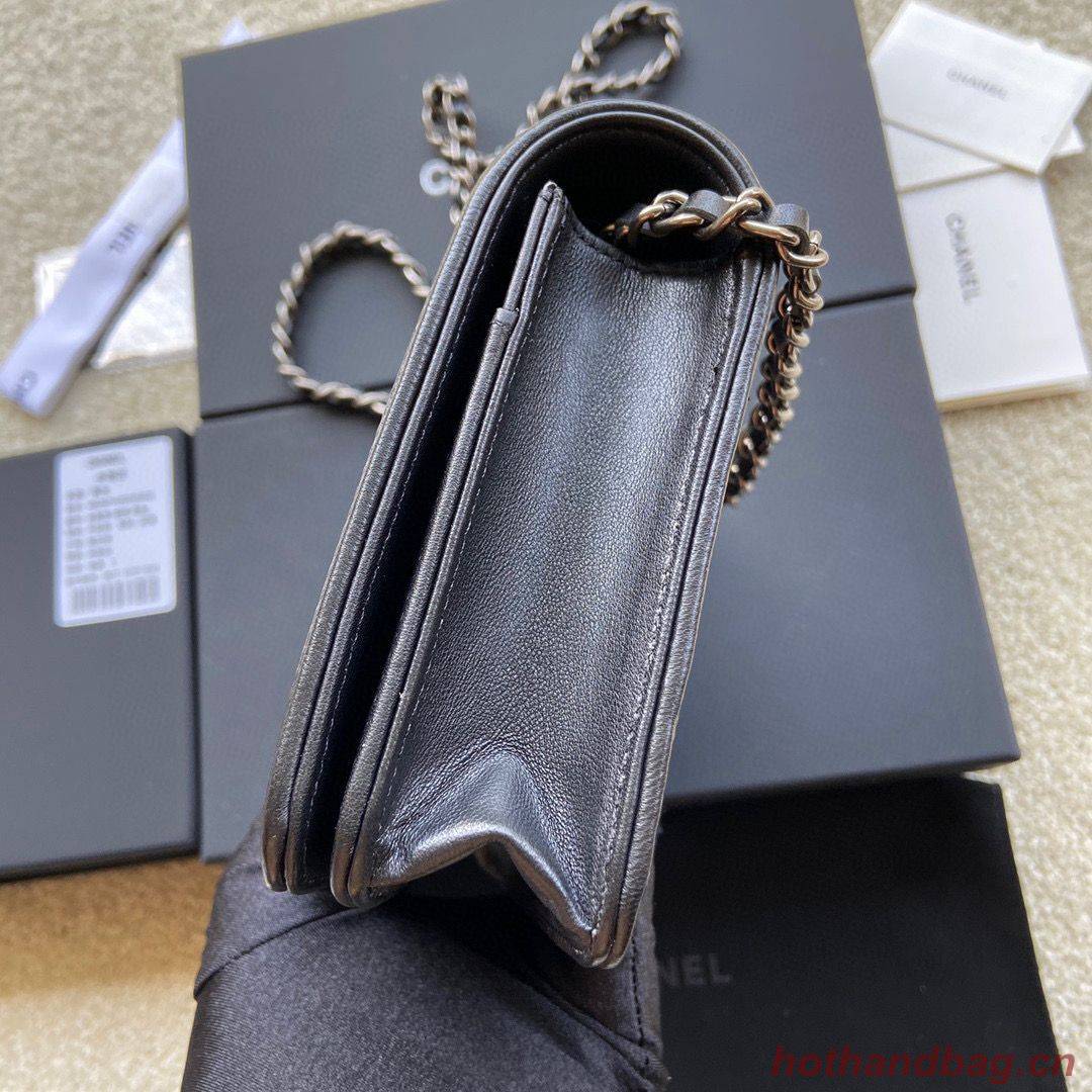 BOY CHANEL Original Wallet on Chain A80287 black BOY CHANEL Original Wallet on Chain A80287 black