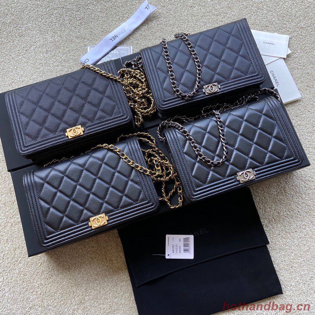 BOY CHANEL Original Wallet on Chain A80287 black BOY CHANEL Original Wallet on Chain A80287 black