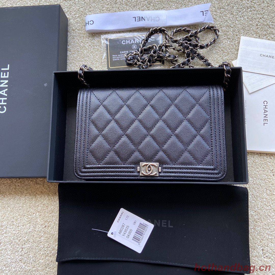 BOY CHANEL Original Wallet on Chain A80287 black BOY CHANEL Original Wallet on Chain A80287 black