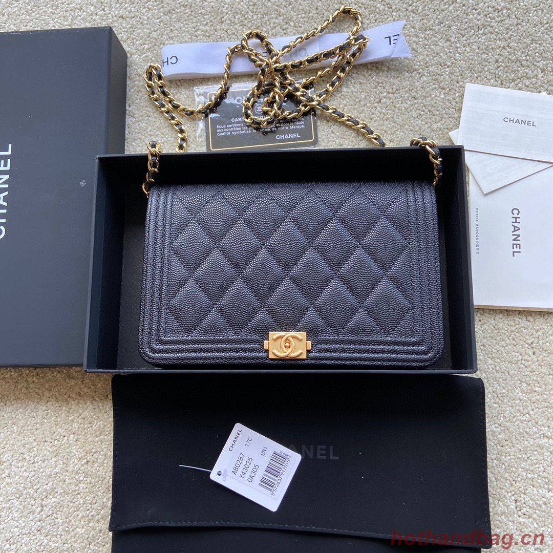 BOY CHANEL Original Wallet on Chain A80287 black BOY CHANEL Original Wallet on Chain A80287 black