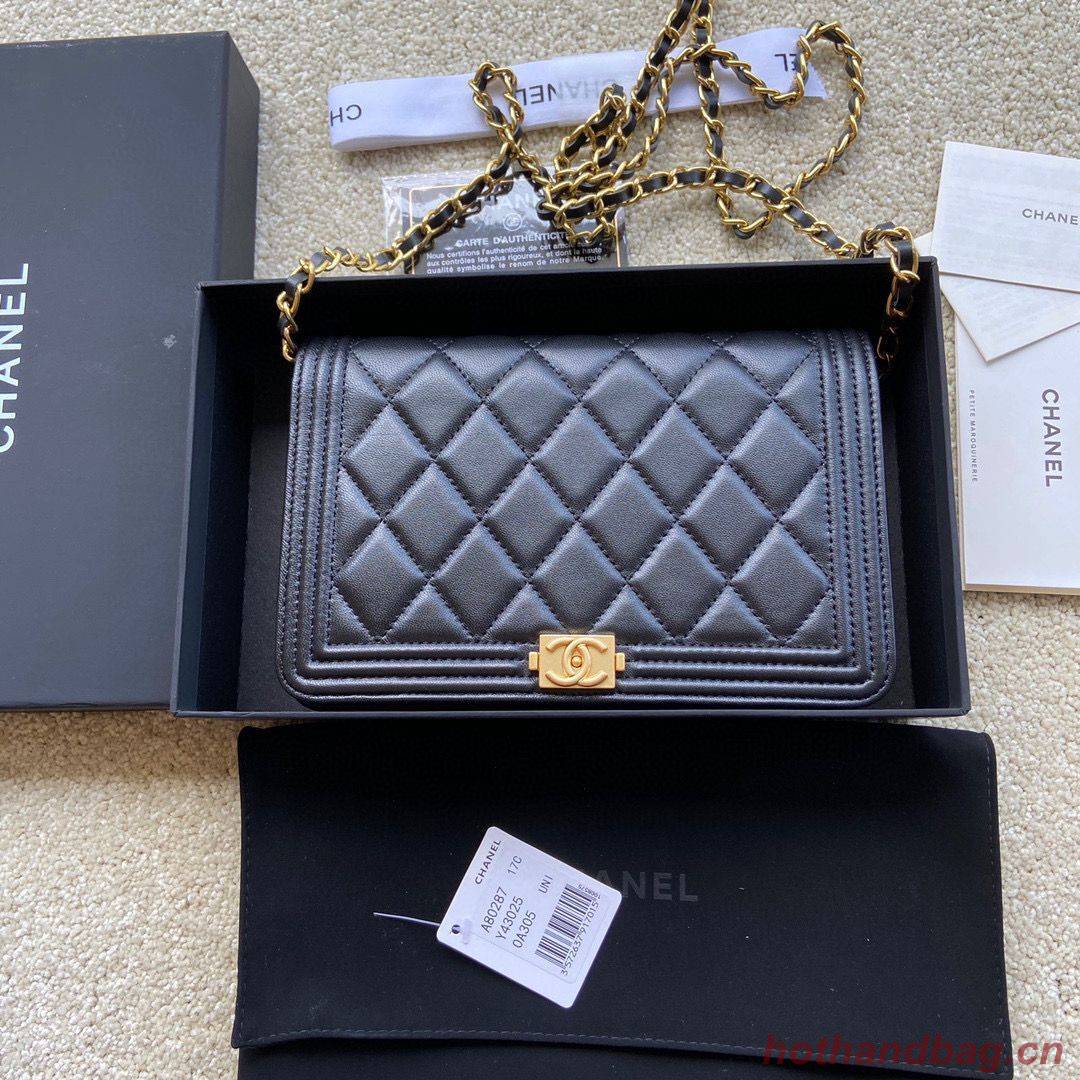 BOY CHANEL Original Wallet on Chain A80287 black BOY CHANEL Original Wallet on Chain A80287 black