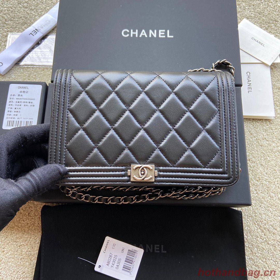 BOY CHANEL Original Wallet on Chain A80287 black BOY CHANEL Original Wallet on Chain A80287 black