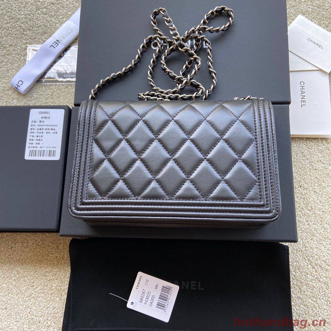 BOY CHANEL Original Wallet on Chain A80287 black BOY CHANEL Original Wallet on Chain A80287 black