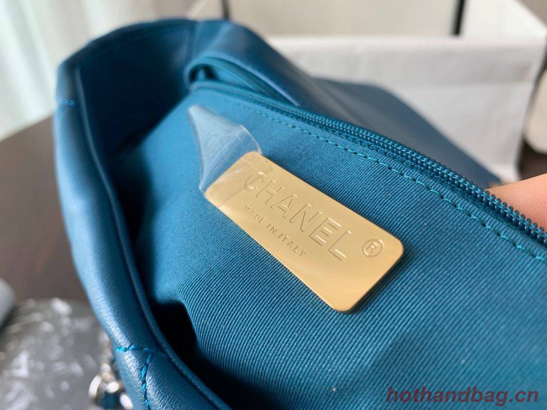 CHANEL Original Lambskin 19 Flap Bag AS1160 AS1161 Dark Blue CHANEL Original Lambskin 19 Flap Bag AS1160 AS1161 Dark Blue