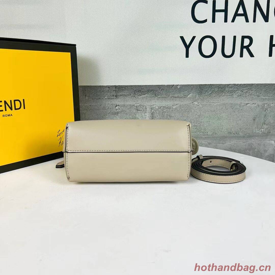 Fendi By The Way Mini Small leather Boston bag 8BS067A dove gray Fendi By The Way Mini Small leather Boston bag 8BS067A dove gray