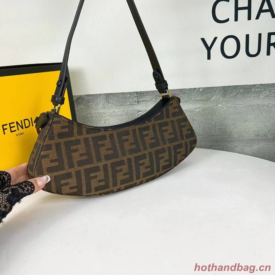 Fendi O Lock Swing Mint green leather pouch 8BS068A brown Fendi O Lock Swing Mint green leather pouch 8BS068A brown