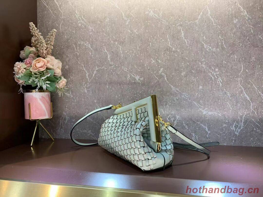 Fendi First Small Mint green leather interlace bag 8BP129A green Fendi First Small Mint green leather interlace bag 8BP129A green