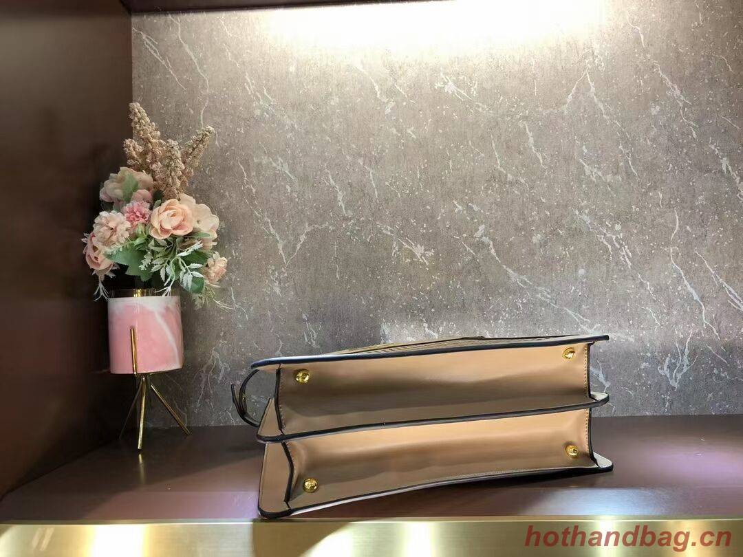 Fendi Peekaboo ISeeU perforated leather bag F1658 apricot Fendi Peekaboo ISeeU perforated leather bag F1658 apricot