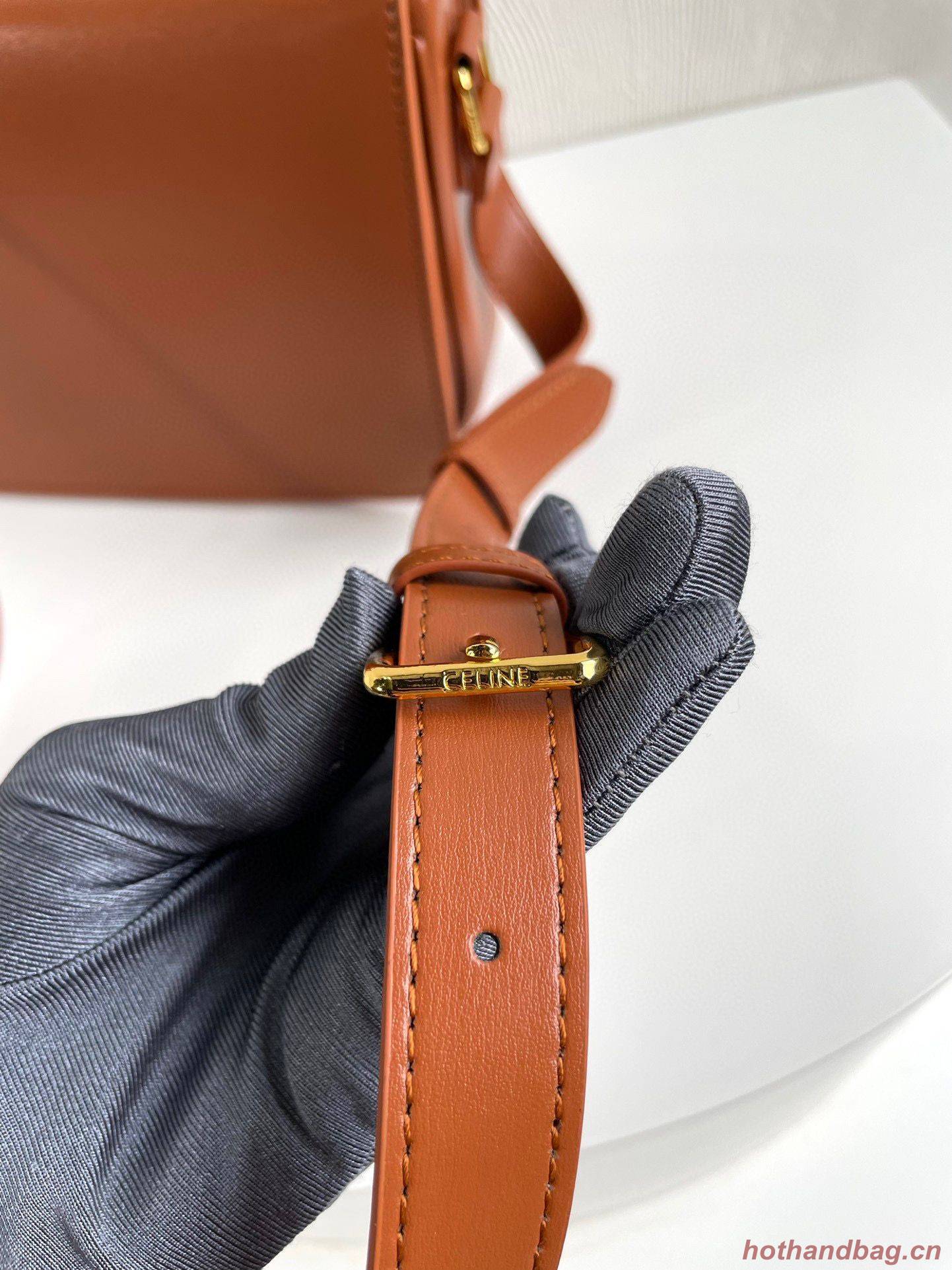 Celine TEEN TRIOMPHE BAG CALFSKIN MINERAL C8006 Brown Celine TEEN TRIOMPHE BAG CALFSKIN MINERAL C8006 Brown