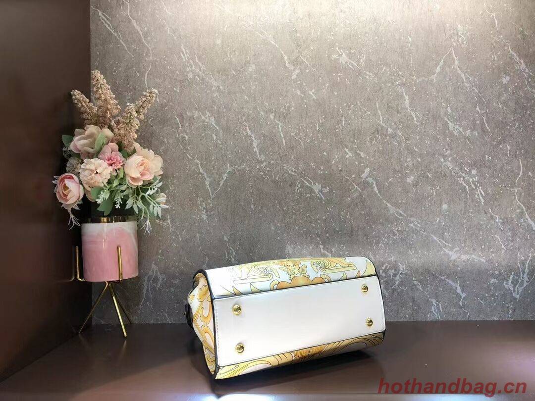 Fendi mini Peekaboo printed silk bag bag F1952 Beige Fendi mini Peekaboo printed silk bag bag F1952 Beige