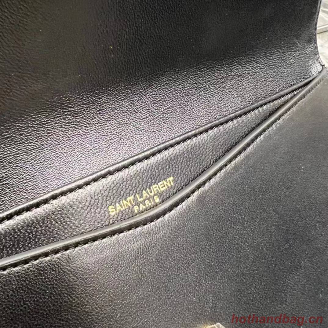 SAINT LAURENT GABY DOUBLE-FLAP CHAIN POUCH IN LAMBSKIN 6855961 black SAINT LAURENT GABY DOUBLE-FLAP CHAIN POUCH IN LAMBSKIN 6855961 black