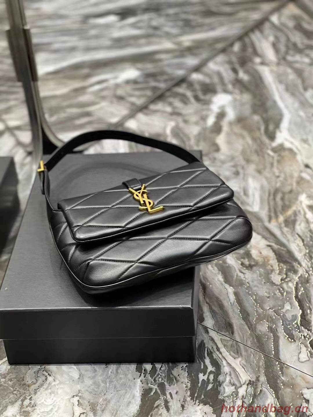 SAINT LAURENT LE 57 HOBO BAG IN QUILTED LAMBSKIN 698567 black SAINT LAURENT LE 57 HOBO BAG IN QUILTED LAMBSKIN 698567 black