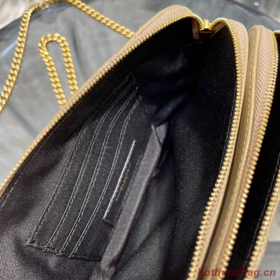 SAINT LAURENT MONOGRAM CHAIN WALLET IN LEATHER 655941 BEIGE SAINT LAURENT MONOGRAM CHAIN WALLET IN LEATHER 655941 BEIGE