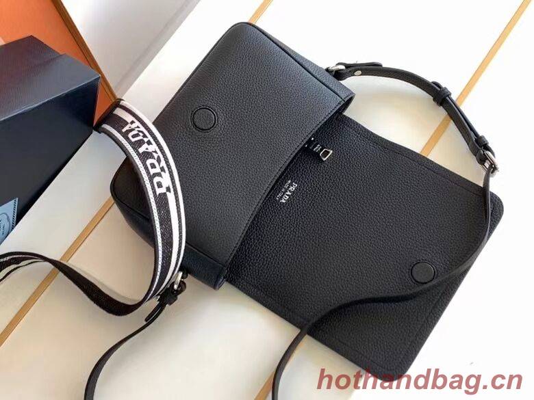 Prada Leather bag with shoulder strap 1DB443 black Prada Leather bag with shoulder strap 1DB443 black