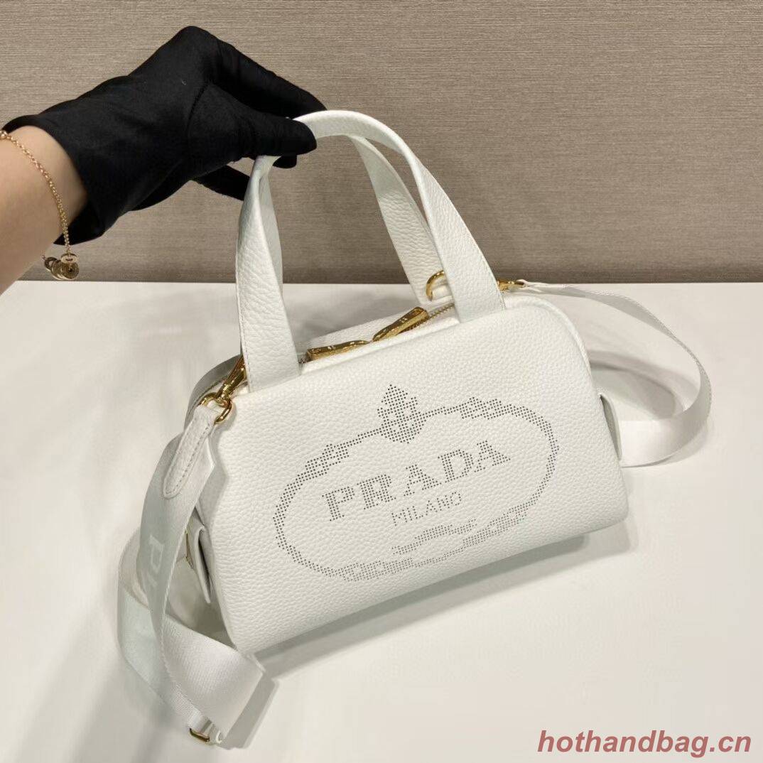 Prada leather tote bag 1DH770 white Prada leather tote bag 1DH770 white