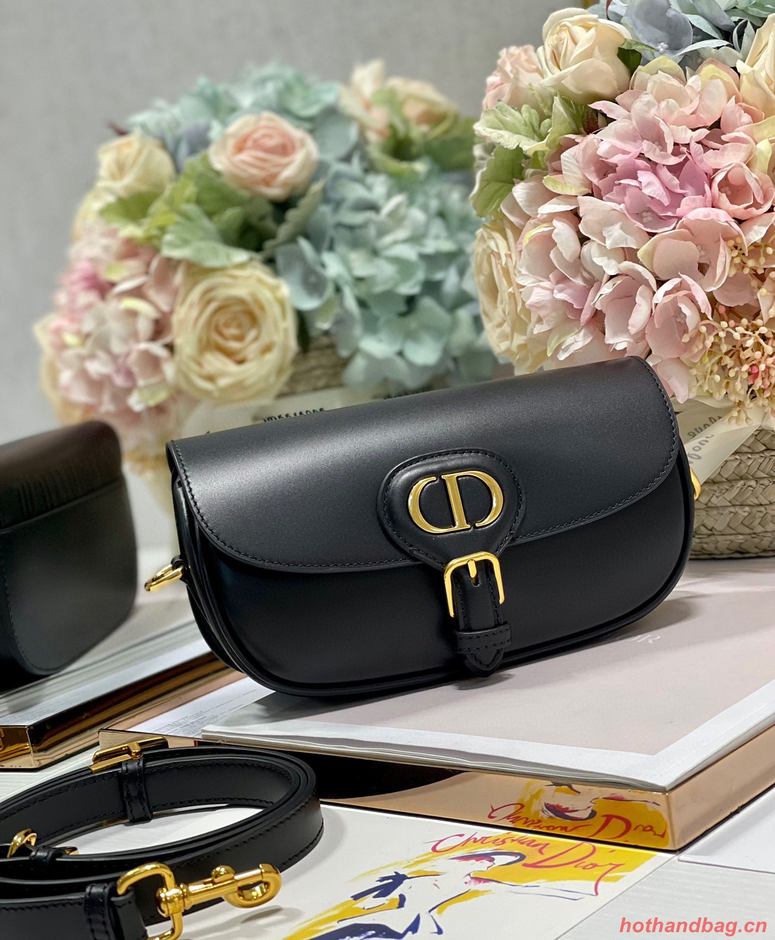 DIOR BOBBY EAST-WEST BAG Box Calfskin M9317S Black DIOR BOBBY EAST-WEST BAG Box Calfskin M9317S Black