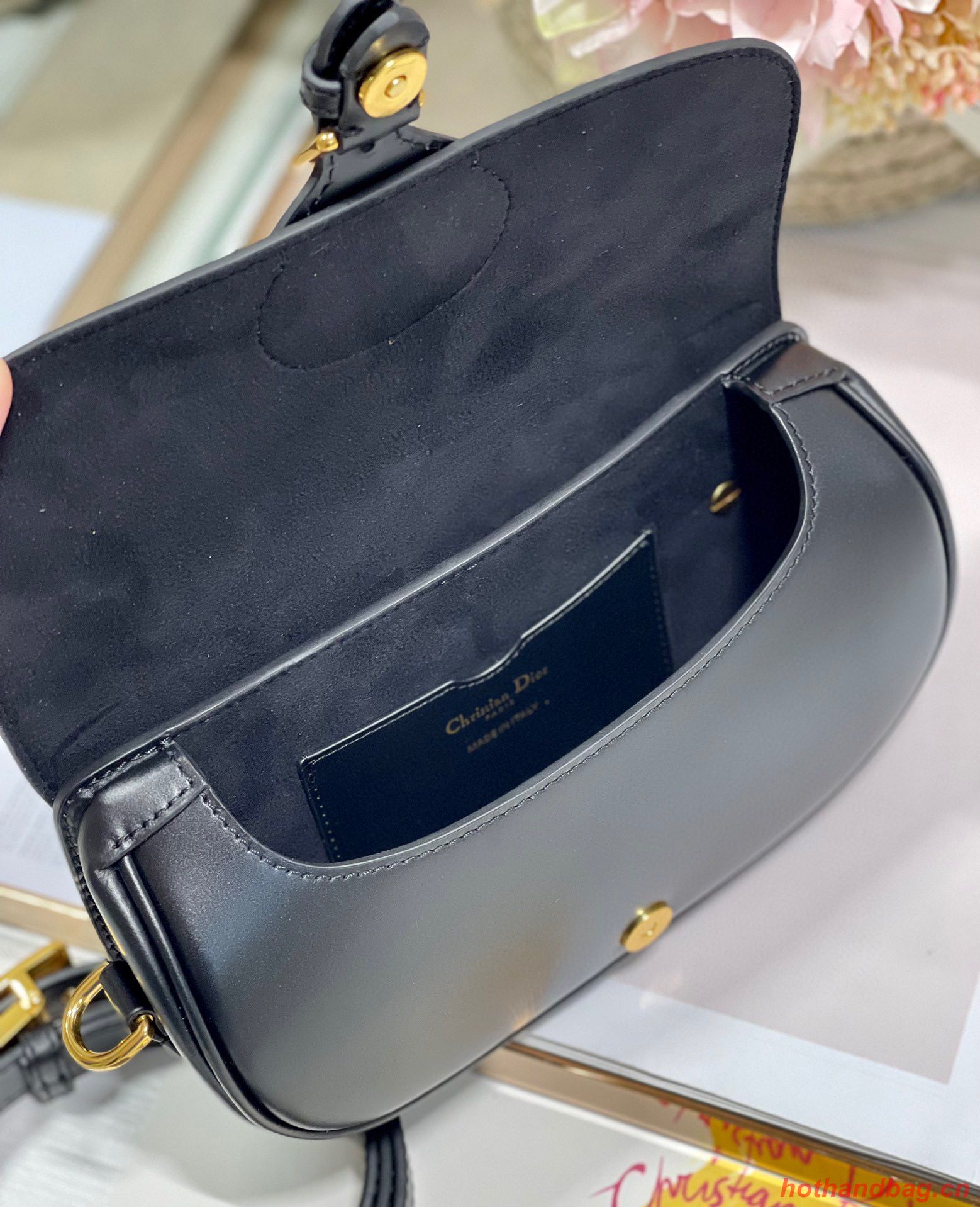 DIOR BOBBY EAST-WEST BAG Box Calfskin M9317S Black DIOR BOBBY EAST-WEST BAG Box Calfskin M9317S Black
