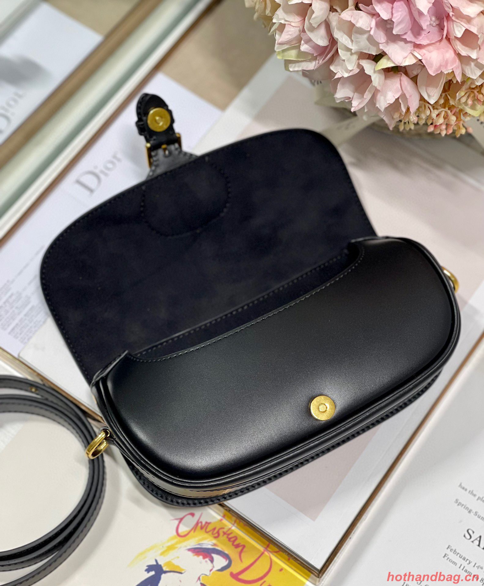 DIOR BOBBY EAST-WEST BAG Box Calfskin M9317S Black DIOR BOBBY EAST-WEST BAG Box Calfskin M9317S Black