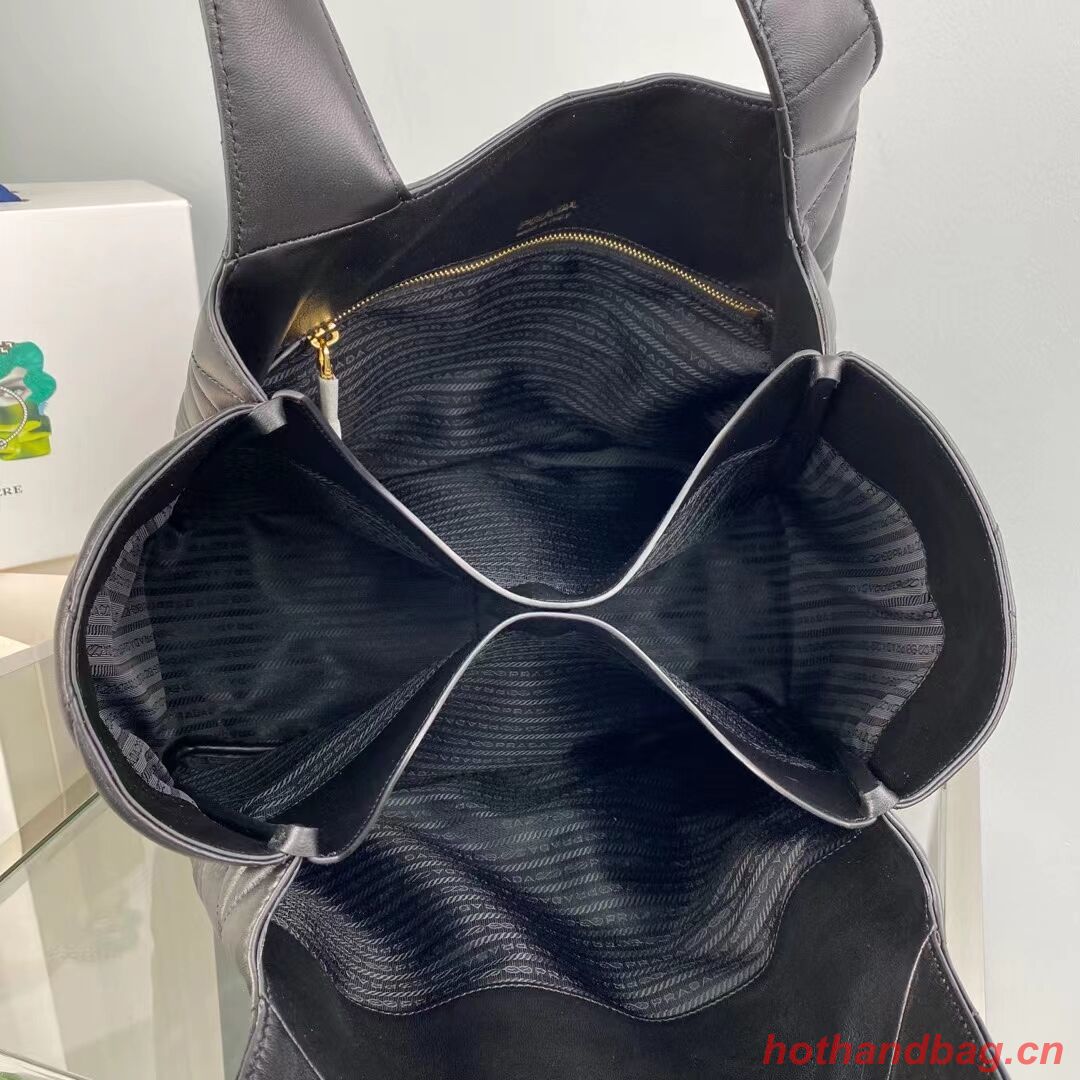 Prada Padded nappa tote bag 1NG599 black Prada Padded nappa tote bag 1NG599 black