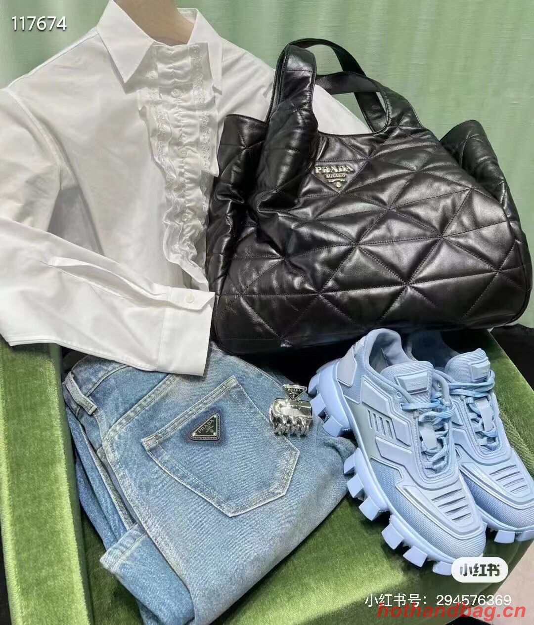 Prada Padded nappa tote bag 1NG599 black Prada Padded nappa tote bag 1NG599 black