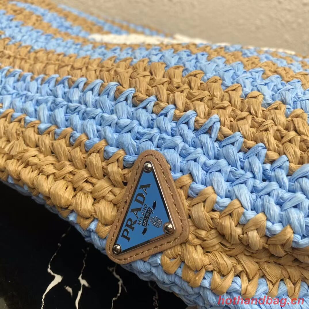 Prada Raffia tote bag 1NE229 light blue Prada Raffia tote bag 1NE229 light blue