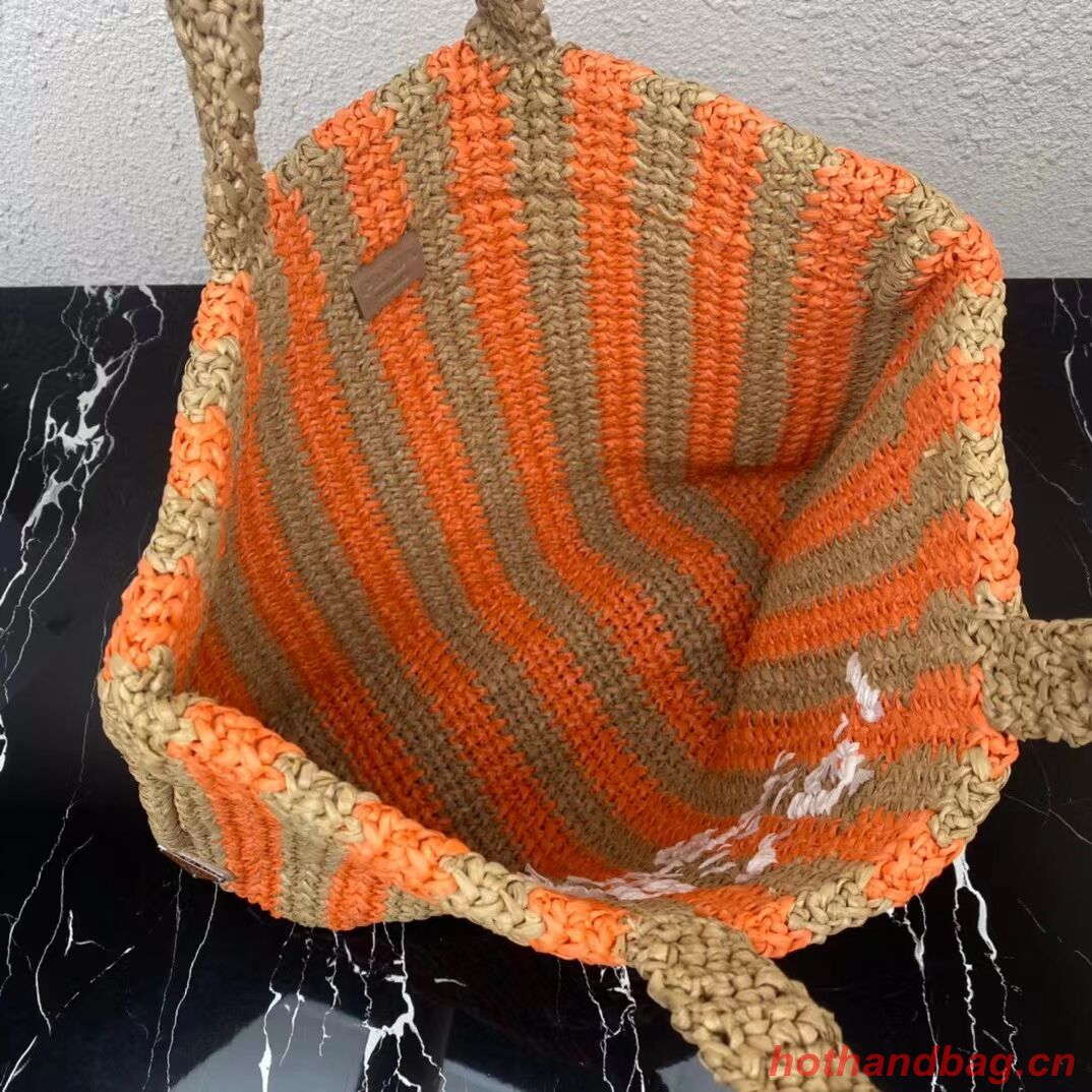 Prada Raffia tote bag 1NE229 orange Prada Raffia tote bag 1NE229 orange
