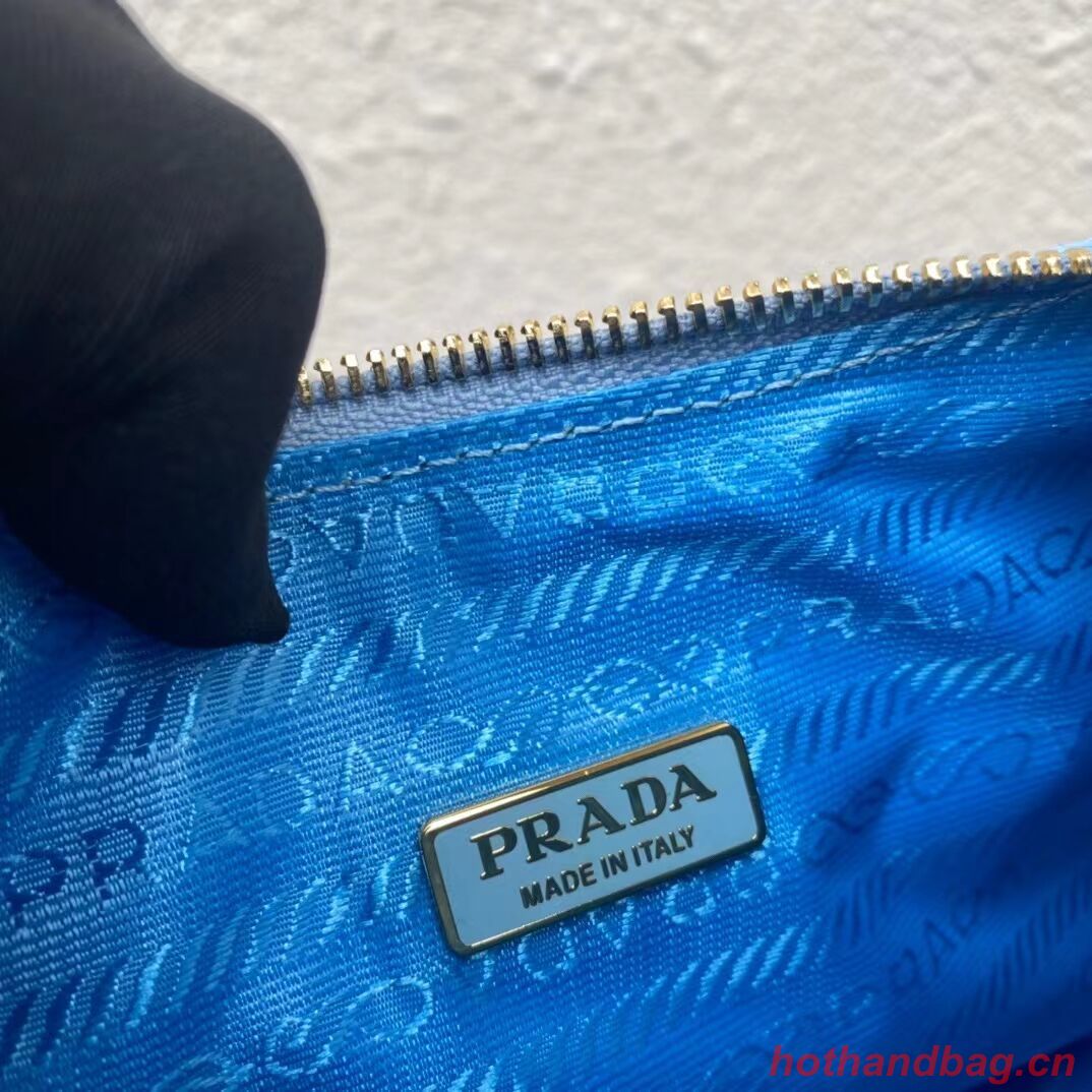 Prada Re-Edition 2005 raffia bag 1BH204 sky blue Prada Re-Edition 2005 raffia bag 1BH204 sky blue
