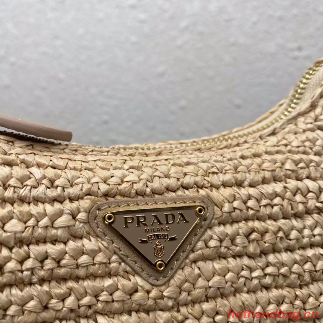 Prada Re-Edition 2005 raffia bag 1BH204 tan Prada Re-Edition 2005 raffia bag 1BH204 tan