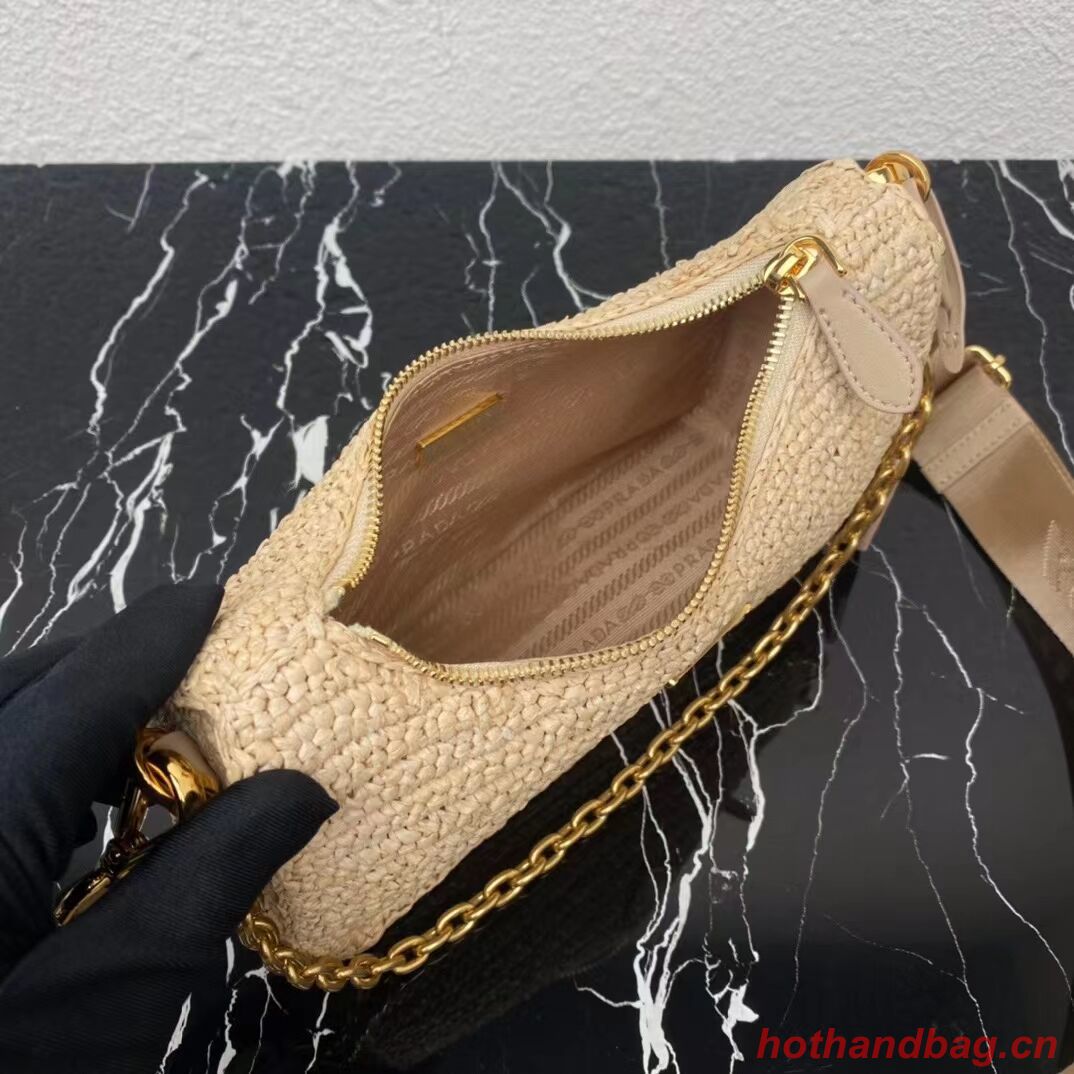 Prada Re-Edition 2005 raffia bag 1BH204 tan Prada Re-Edition 2005 raffia bag 1BH204 tan