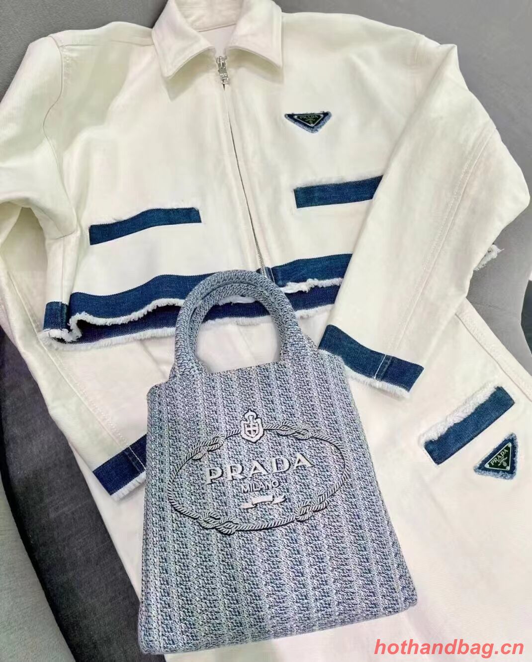 Prada SMALL SHOPPING BAG 1AV333 Blue Prada SMALL SHOPPING BAG 1AV333 Blue