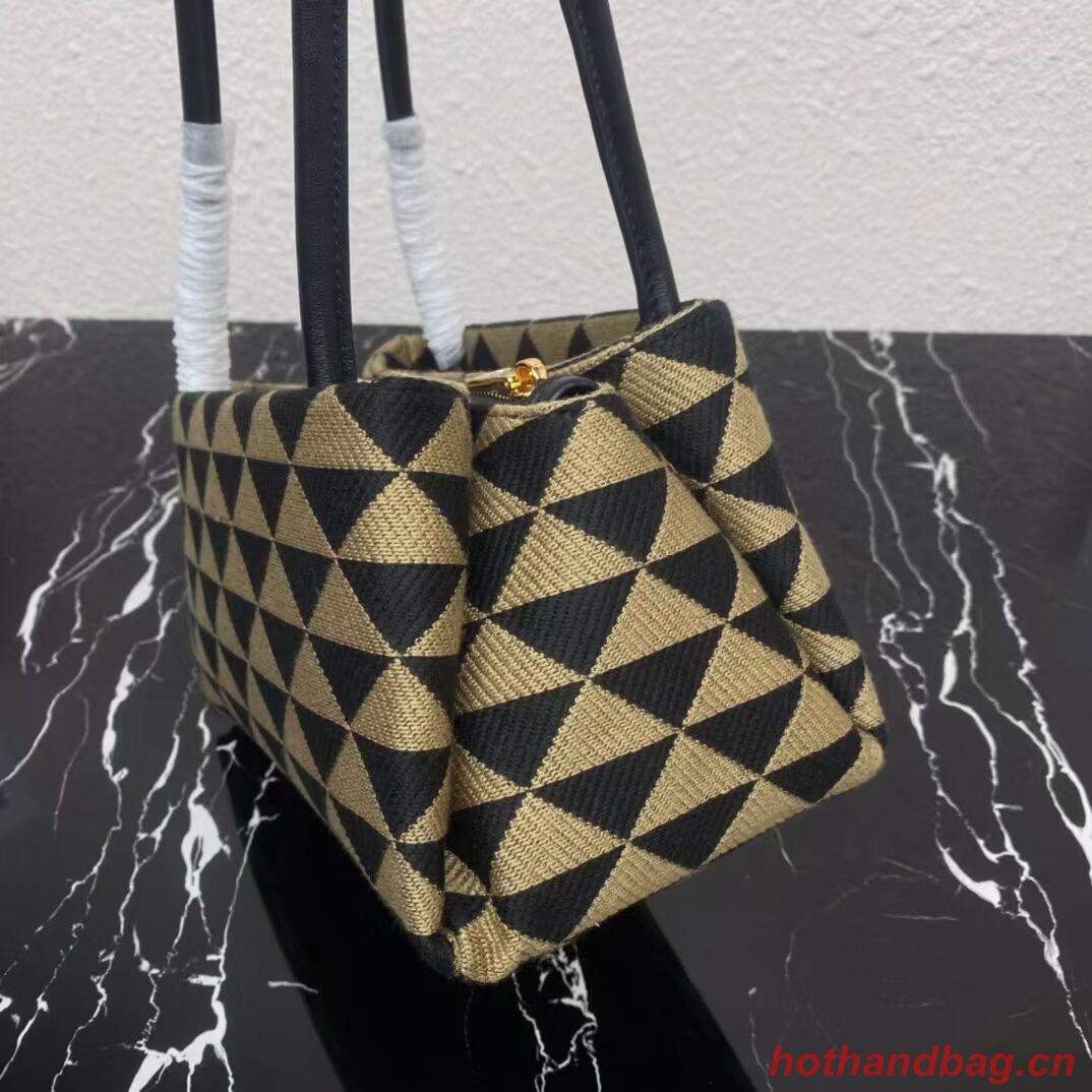 Prada Small embroidered fabric Symbole bag 1BA368 Beige Prada Small embroidered fabric Symbole bag 1BA368 Beige