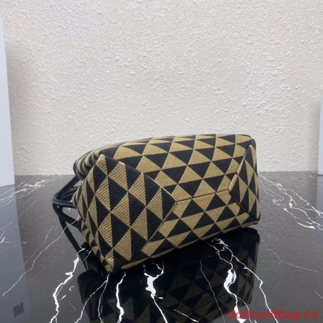 Prada Small embroidered fabric Symbole bag 1BA368 Beige Prada Small embroidered fabric Symbole bag 1BA368 Beige