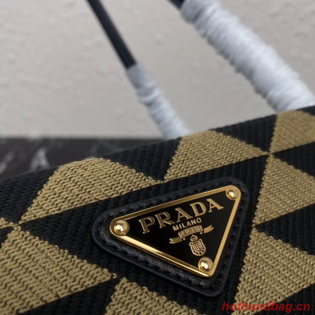 Prada Small embroidered fabric Symbole bag 1BA368 Beige Prada Small embroidered fabric Symbole bag 1BA368 Beige
