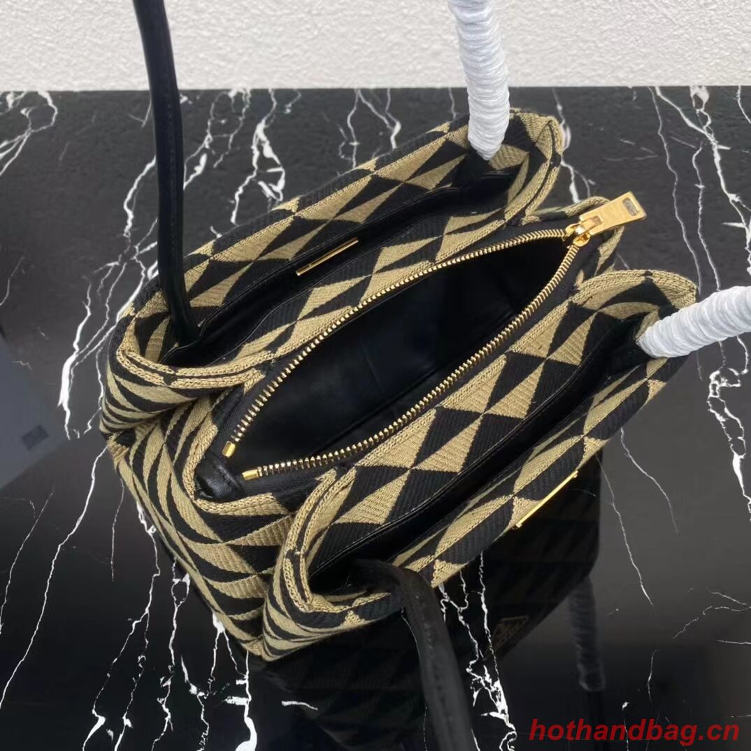 Prada Small embroidered fabric Symbole bag 1BA368 Beige Prada Small embroidered fabric Symbole bag 1BA368 Beige