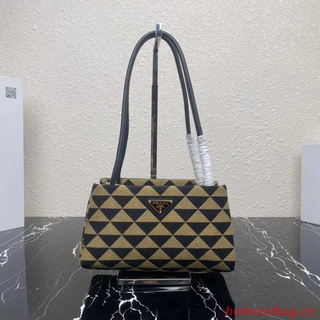 Prada Small embroidered fabric Symbole bag 1BA368 Beige Prada Small embroidered fabric Symbole bag 1BA368 Beige