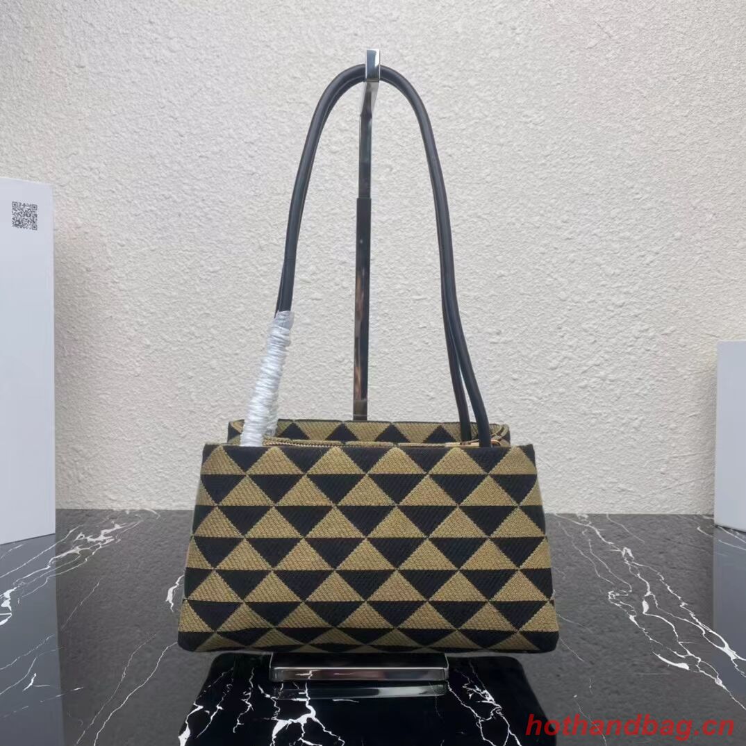 Prada Small embroidered fabric Symbole bag 1BA368 Beige Prada Small embroidered fabric Symbole bag 1BA368 Beige