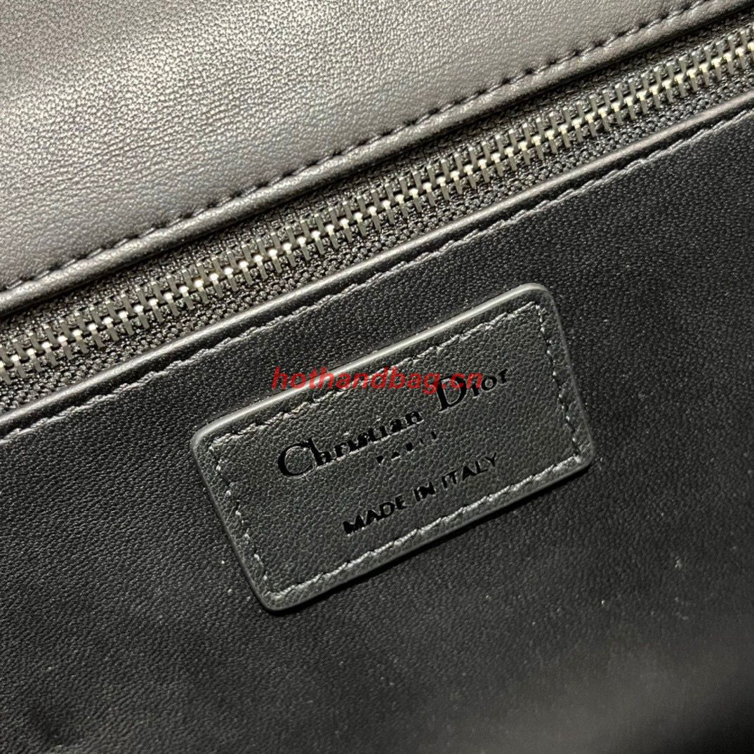 DIOR 30 MONTAIGNE POUCH WITH SHOULDER STRAP AND HANDLE S32698 BLACK DIOR 30 MONTAIGNE POUCH WITH SHOULDER STRAP AND HANDLE S32698 BLACK