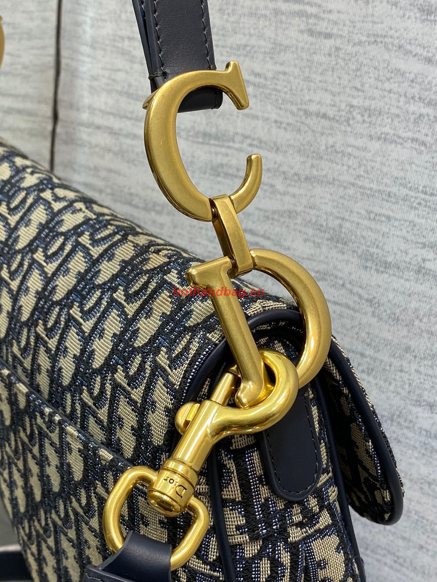 Dior Saddle Bag with Strap Oblique Jacquard M0488 Blue Dior Saddle Bag with Strap Oblique Jacquard M0488 Blue