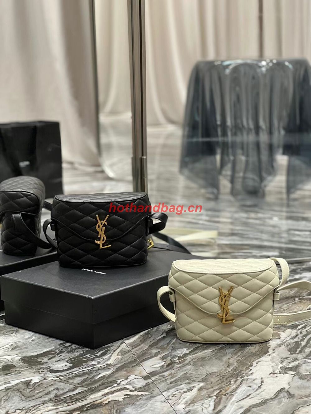 SAINT LAUREN JUNE BOX BAG IN QUILTED LAMBSKIN 7100801 NOIR SAINT LAUREN JUNE BOX BAG IN QUILTED LAMBSKIN 7100801 NOIR