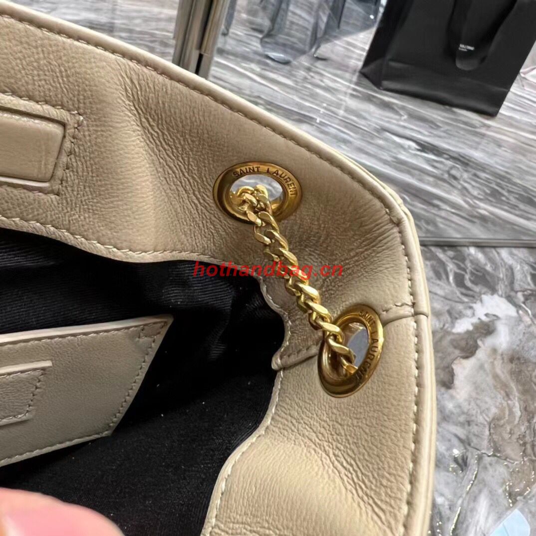 SAINT LAURENT SMALL CHAIN BAG IN LIGHT SUEDE WITH FRINGES 683378 GRAY SAINT LAURENT SMALL CHAIN BAG IN LIGHT SUEDE WITH FRINGES 683378 GRAY