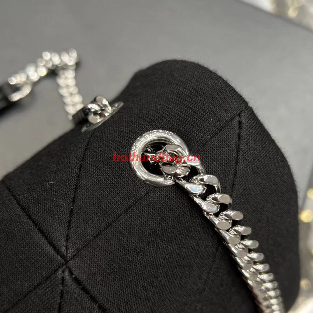 SAINT LAURENT JAMIE MEDIUM CHAIN BAG CARRE RIVE GAUCHE IN LAMBSKIN AND SUEDE 515821 black SAINT LAURENT JAMIE MEDIUM CHAIN BAG CARRE RIVE GAUCHE IN LAMBSKIN AND SUEDE 515821 black