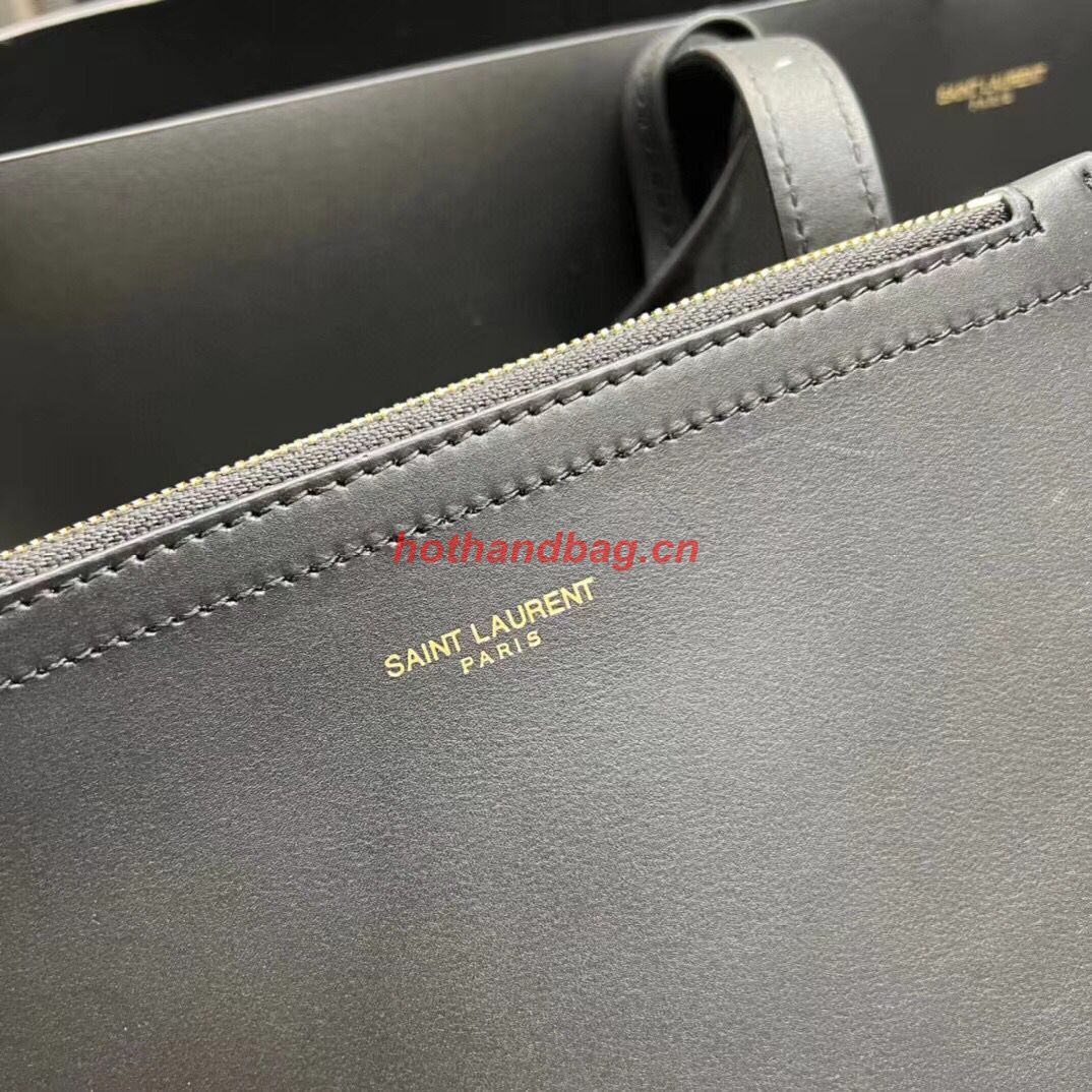 SAINT LAURENT SHOPPING SAINT LAURENT E/W IN SUPPLE LEATHER 600281 BLACK SAINT LAURENT SHOPPING SAINT LAURENT E/W IN SUPPLE LEATHER 600281 BLACK