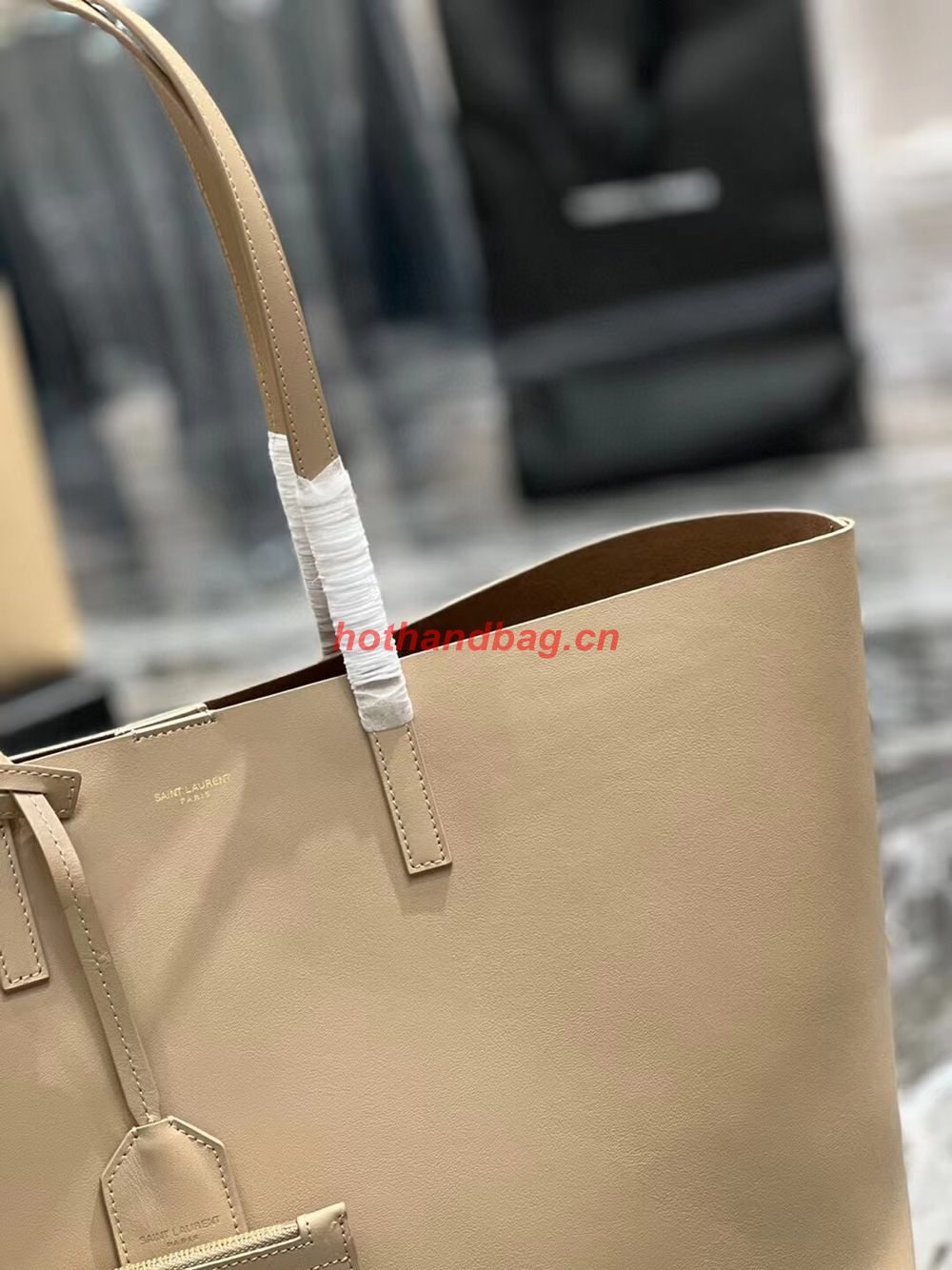 SAINT LAURENT SHOPPING SAINT LAURENT E/W IN SUPPLE LEATHER 600281 TAUPE SAINT LAURENT SHOPPING SAINT LAURENT E/W IN SUPPLE LEATHER 600281 TAUPE