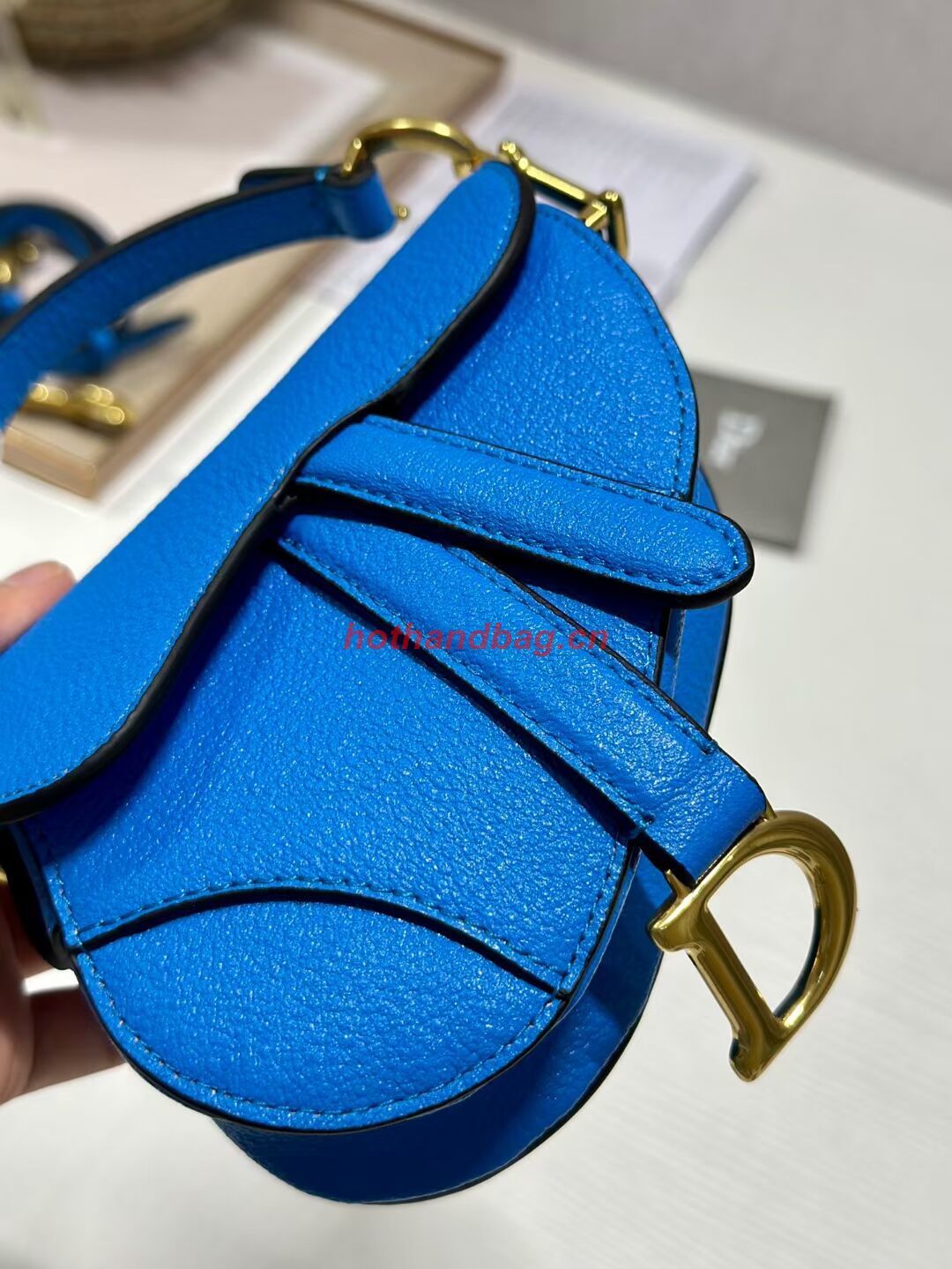 DIOR MICRO SADDLE BAG Antique Goatskin S5685CC blue DIOR MICRO SADDLE BAG Antique Goatskin S5685CC blue